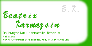 beatrix karmazsin business card